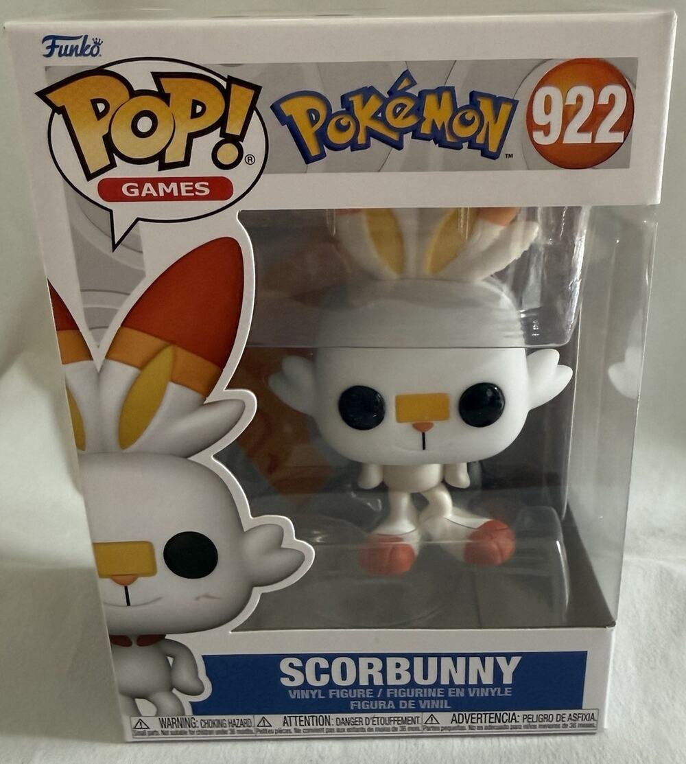 Funko Pop Games Pokemon Scorbunny #922 Vinyl Animation Figure New In Box